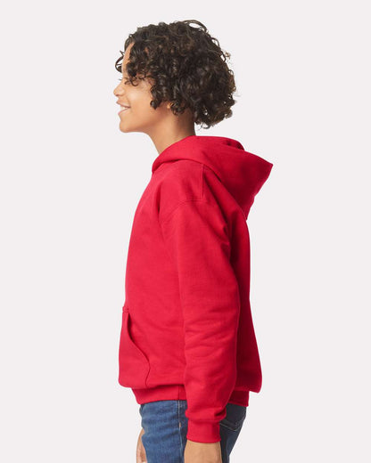 Gildan Softstyle® Youth Midweight Hooded Sweatshirt SF500B #colormdl_Red