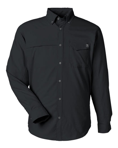 HUK Men's Tide Point Pocket Fishing Shirt H150172 #color_Black