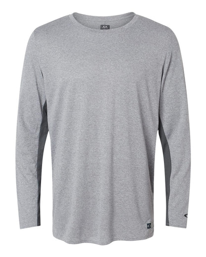 Oakley Men's Team Issue Hydrolix Long Sleeve T-Shirt FOA402992 #color_New Granite Heather