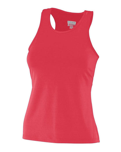 Augusta Sportswear Girls' Solid Racerback Tank Top 1203 #color_Red