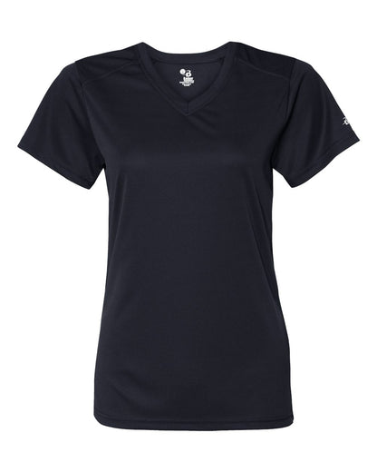 Badger Women’s B-Core V-Neck T-Shirt 4162 #color_Navy