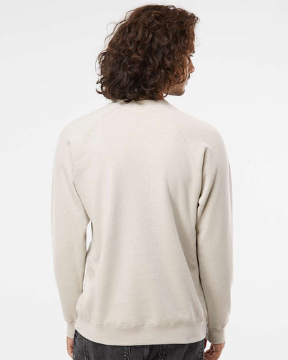 Independent Trading Co. Unisex Special Blend Raglan Crewneck Sweatshirt PRM30SBC #colormdl_Stone Heather