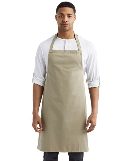 Artisan Collection by Reprime Organic Cotton Bib Apron RP102 #colormdl_Khaki