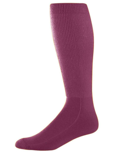 Augusta Sportswear Wicking Athletic Socks 6085 #color_Maroon