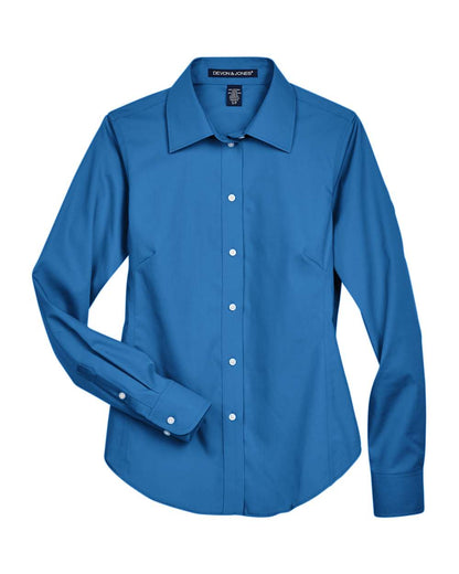 Devon & Jones Women's Crown Collection® Oxford Woven Dress Shirt D630W #color_French Blue
