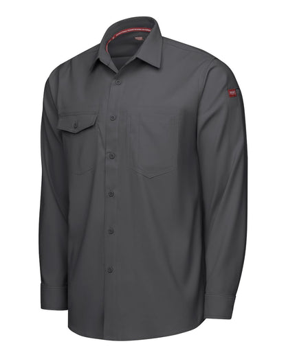 Red Kap Men's Tall Cooling Long Sleeve Work Shirt TSM4T #color_Carbon