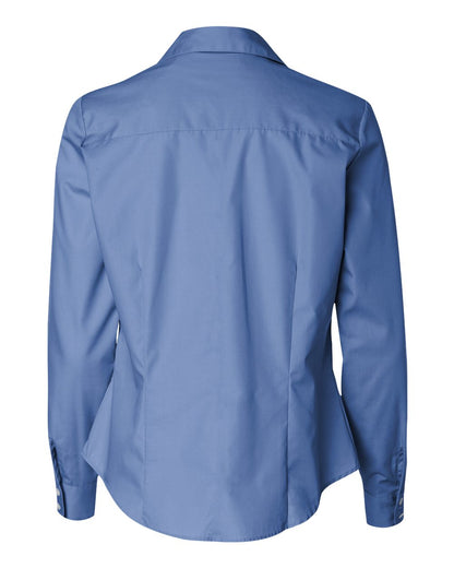 Van Heusen Women's Silky Poplin Shirt 13V0114 #color_Periwinkle