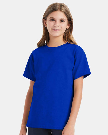 Hanes Essential-T Youth T-Shirt 5480 #colormdl_Athletic Royal