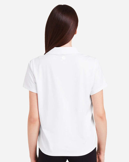 Glyder Women's Fairway Marbled Jersey Polo PDP7058 #colormdl_White