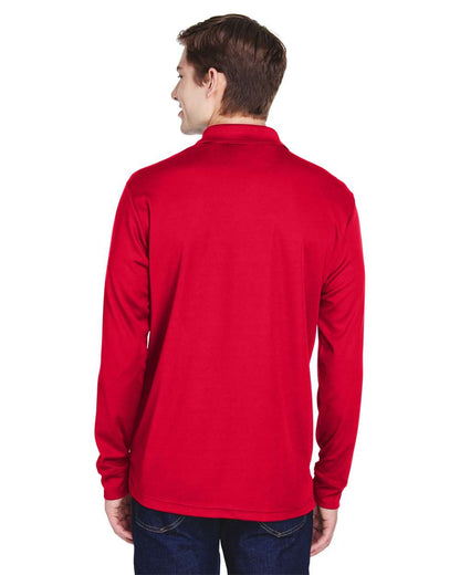 CORE365 Men's Pinnacle Performance Long Sleeve Piqué Polo with Pocket 88192P #colormdl_Classic Red