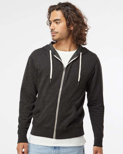 Independent Trading Co. Icon Lightweight Loopback Terry Full-Zip Hooded Sweatshirt SS1000Z #colormdl_Charcoal Heather