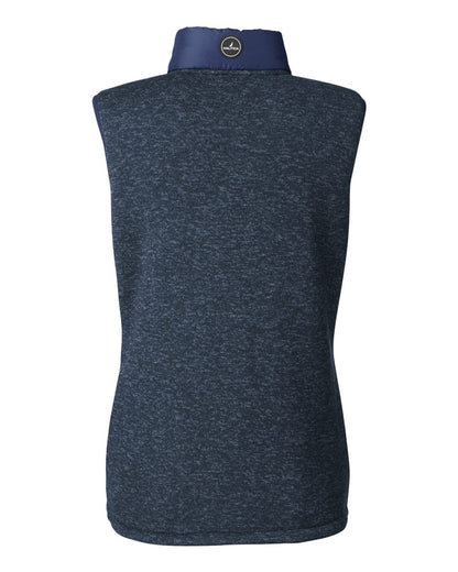 Nautica Women's Harbor Puffer Vest N17947 #color_Navy/ Navy Heather