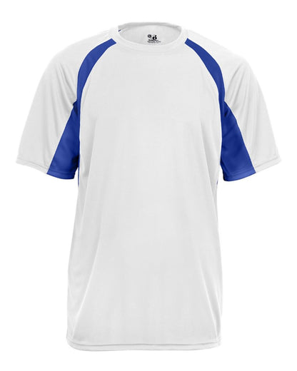 Badger B-Core Hook T-Shirt 4144 #color_White/ Royal