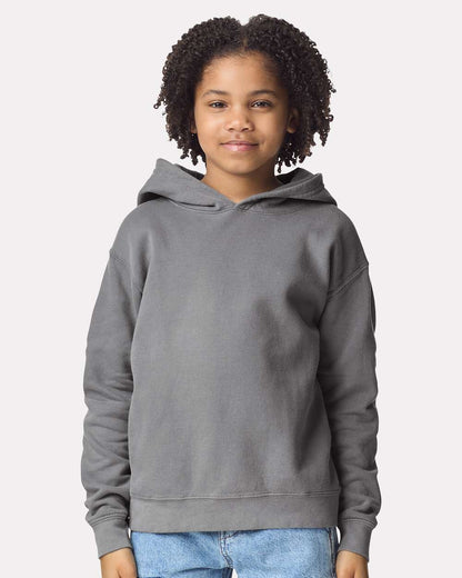 Comfort Colors Youth Garment-Dyed Lightweight Fleece Hooded Sweatshirt 1467Y #colormdl_Grey