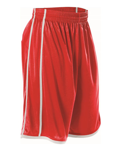 Alleson Athletic Women's Basketball Shorts 535PW #color_Red/ White