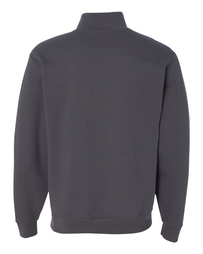 JERZEES Unisex Nublend® Cadet Collar Quarter-Zip Sweatshirt 995MR #color_Charcoal Grey
