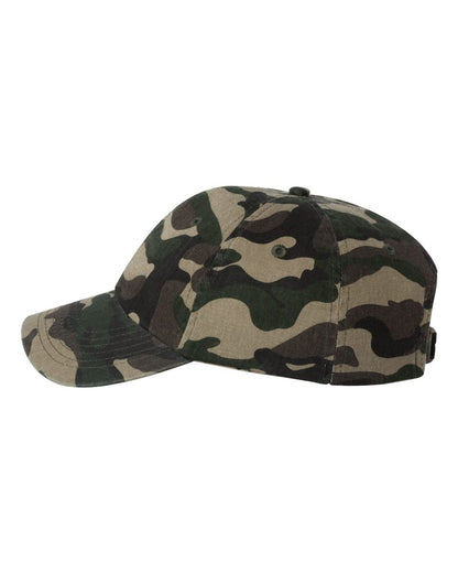 Valucap Bio-Washed Classic Dad Hat VC300A #color_Green Camo