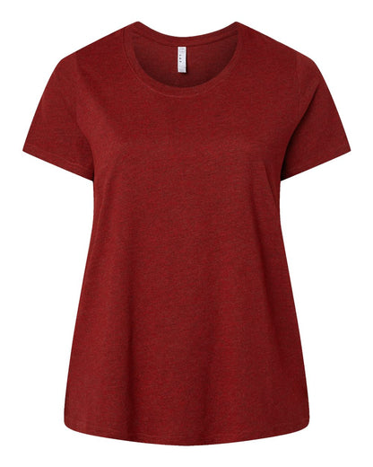 LAT Women's Curvy Collection Fine Jersey Tee 3816 #color_Cardinal Blackout