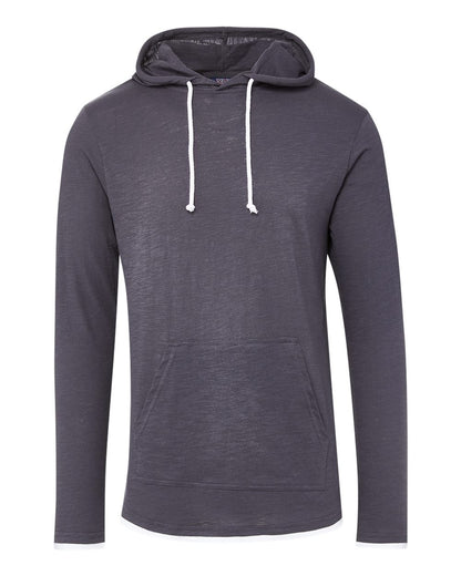 MV Sport Unisex Miles Slub Hooded Long Sleeve T-Shirt 24401 #color_Iron Grey