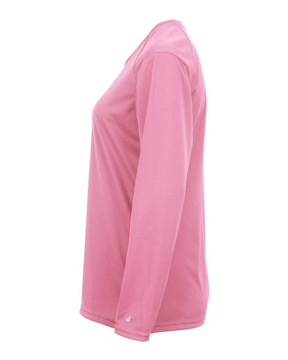 Badger Women's B-Core Long Sleeve T-Shirt 4164 #color_Pink