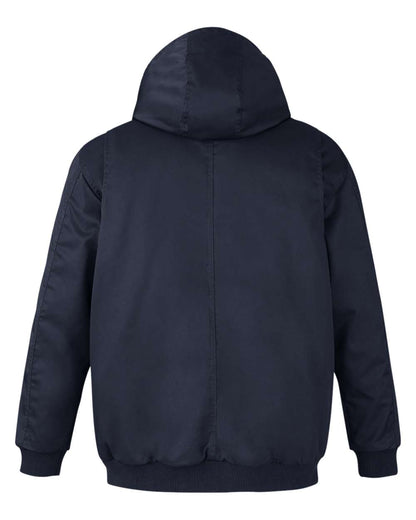 Harriton Unisex Tall ClimaBloc® Heavyweight Hooded Full-Zip Jacket M722T #color_Dark Navy