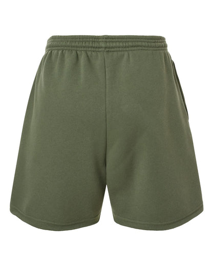 BELLA + CANVAS Women's Cutoff Fleece Shorts 3787 #color_Military Green