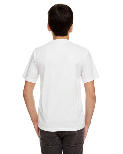 UltraClub Youth Cool & Dry Sport Performance Interlock T-shirt 8420Y #colormdl_White