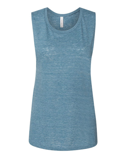 BELLA + CANVAS Women's Flowy Scoop Muscle Tank 8803 #color_Denim Slub