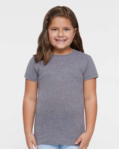LAT Girls' Fine Jersey Tee 2616 #colormdl_Granite Heather