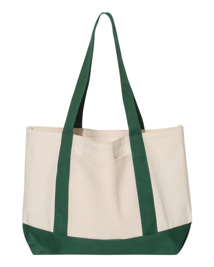 Liberty Bags Leeward Boater Tote 8869 #color_Natural/ Forest