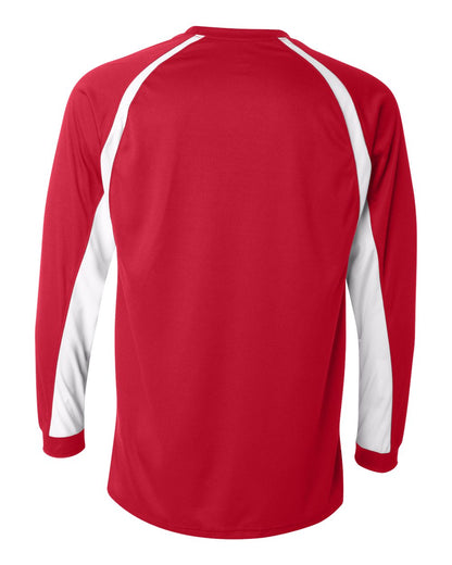 Badger B-Core Hook Long Sleeve T-Shirt 4154 #color_Red/ White