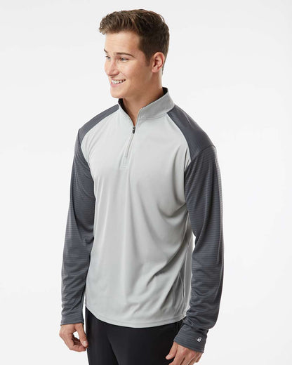 Badger Breakout Quarter-Zip Pullover 4231 #colormdl_Silver/ Graphite