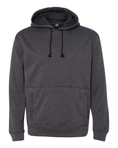 J. America Men's Cosmic Fleece Hooded Sweatshirt 8613 #color_Onyx Fleck