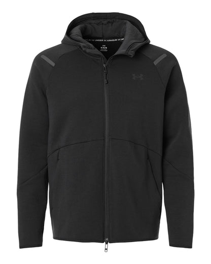 Under Armour Men's Unstoppable Fleece Full-Zip 1379806 #color_Black/ Black