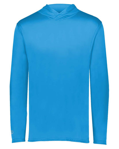 Holloway Men's Momentum Hooded Long Sleeve T-Shirt 222830 #color_Power Blue