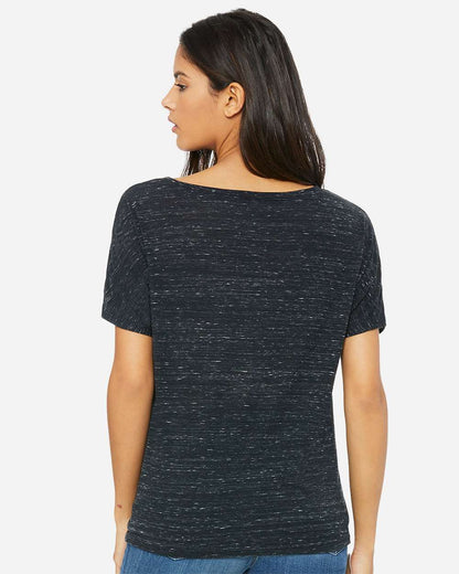 BELLA + CANVAS Women’s Slouchy V-Neck Tee 8815 #colormdl_Black Marble