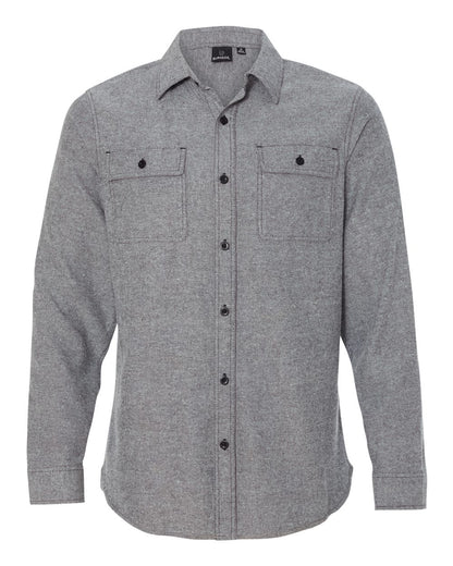 Burnside Solid Long Sleeve Flannel Shirt 8200 #color_Heather Grey