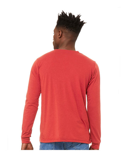 BELLA + CANVAS Triblend Long Sleeve Tee 3513 #colormdl_Red Triblend