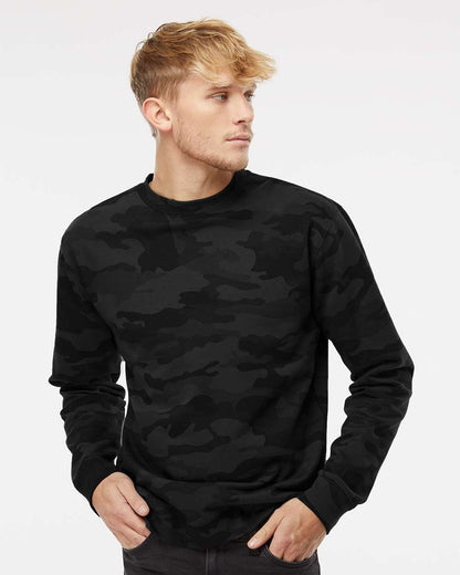 Independent Trading Co. Midweight Crewneck Sweatshirt SS3000 #colormdl_Black Camo