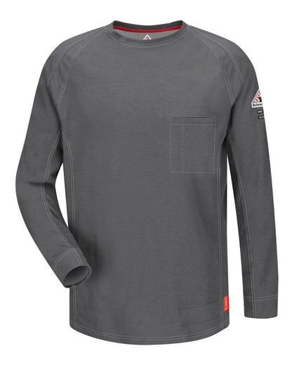 Bulwark Flame Resistant Long Sleeve Shirt - Tall Sizes QT32T #color_Charcoal