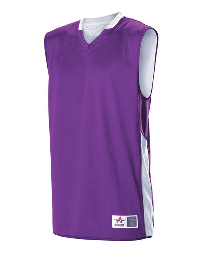 Alleson Athletic Single Ply Reversible Jersey 589RSP #color_Purple/ White