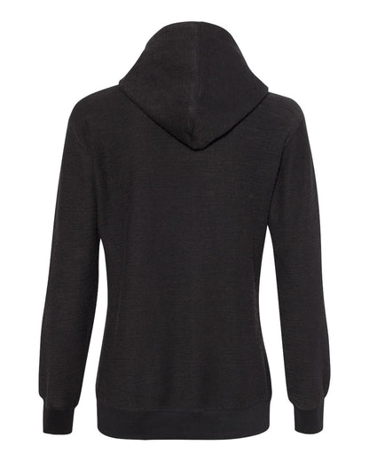 J. America Women’s French Terry Sport Lace Scuba Hooded Sweatshirt 8694 #color_Black