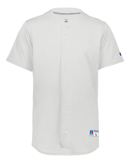 Russell Athletic Unisex Five Tool Full-Button Front Baseball Jersey 235JMM #color_White