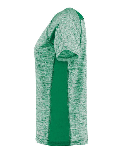 Holloway Women's Electrify CoolCore® V-Neck T-Shirt 222771 #color_Kelly Heather
