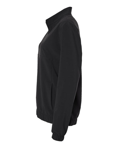 Adidas Women's Stretch Woven Half-Zip Pullover A706 #color_Black