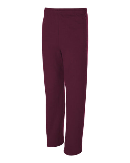 JERZEES Unisex NuBlend® Open-Bottom Sweatpants with Pockets 974MPR #color_Maroon