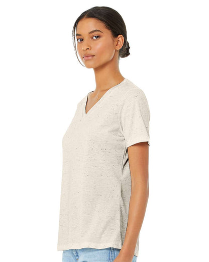 BELLA + CANVAS Women's Relaxed Triblend Short Sleeve V-Neck Tee 6415 #colormdl_Oatmeal Triblend