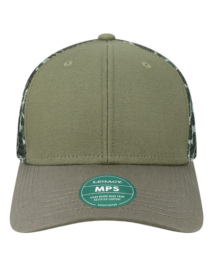 LEGACY Mid-Pro Snapback Trucker Cap MPS #color_Olive/ Grey/ Grey Camo