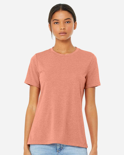 BELLA + CANVAS Women’s Relaxed Fit Heather CVC Tee 6400CVC #colormdl_Heather Sunset