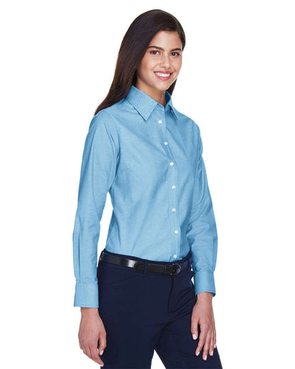 Harriton Women's Long Sleeve Oxford Dress Shirt M600W #colormdl_Light Blue